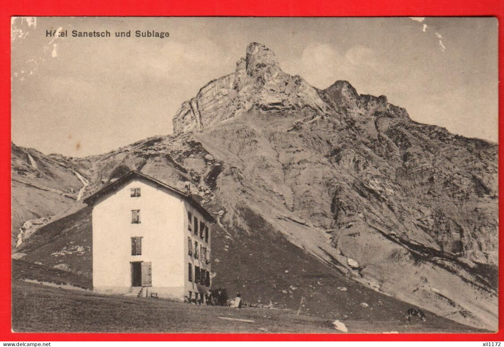 XZJ-28  Hôtel Du Sanetsch Sur Savièse Et Sublage . Tampon De L'Hôtel Au Dos. Verlag Von Siebenthal Gsteig NC - Savièse