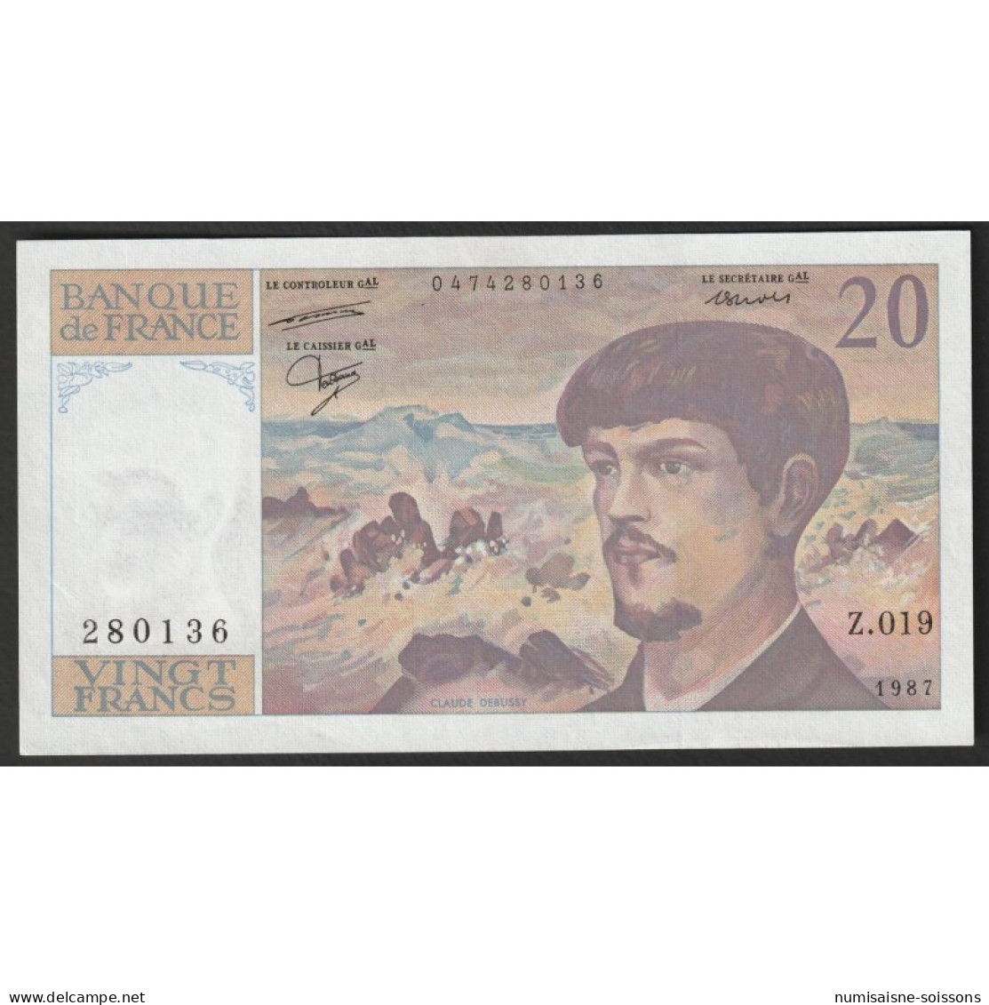 FAY 66/08 - 20 FRANCS DEBUSSY - 1987 - Z.019 - PICK 151 - 20 F 1980-1997 ''Debussy''