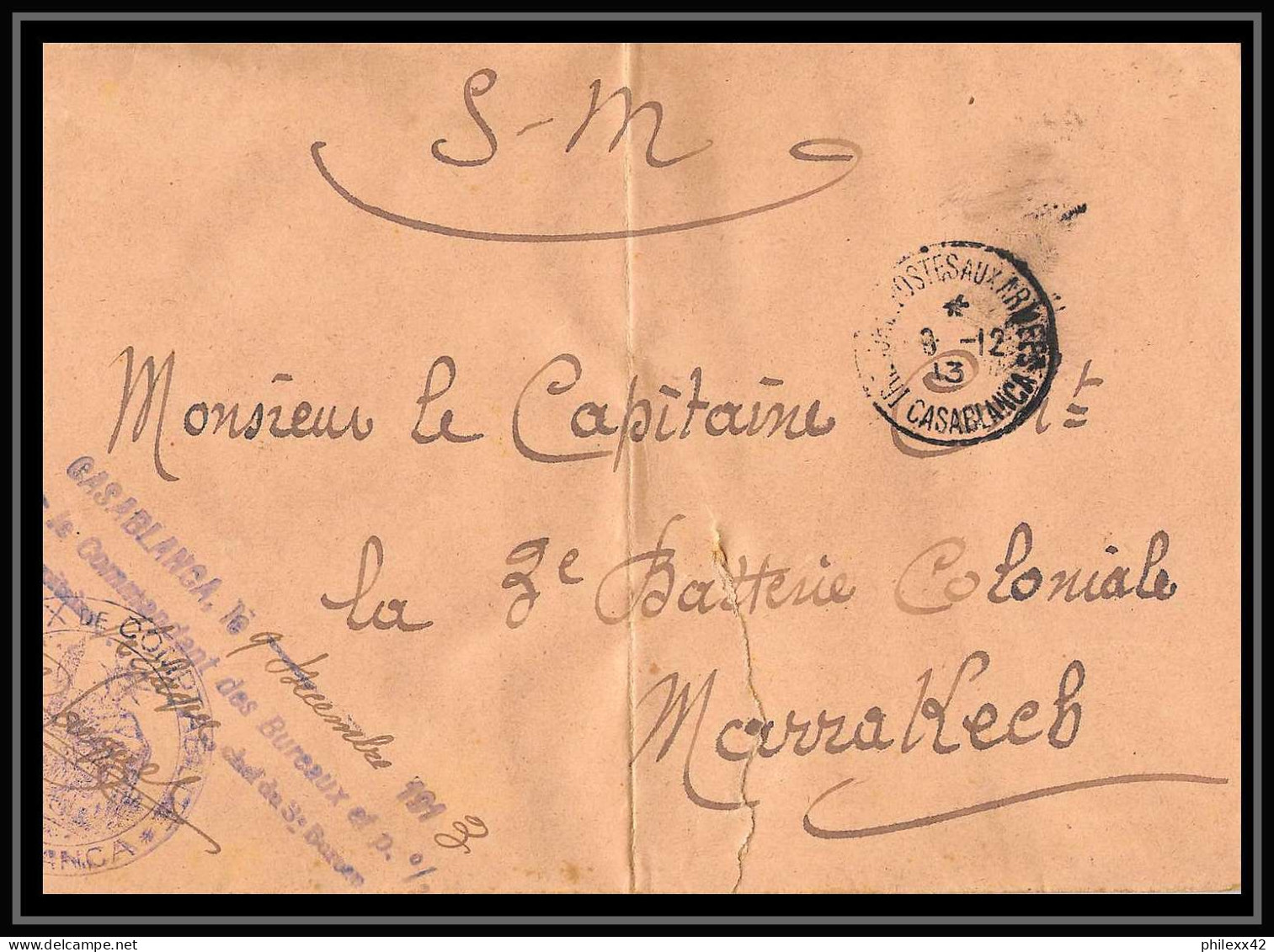 0767 Lot 6 Lettres Region Chaouia Bureaux De Comptabilité Cover Occupation Du Maroc War Toutes Signées - Sammlungen
