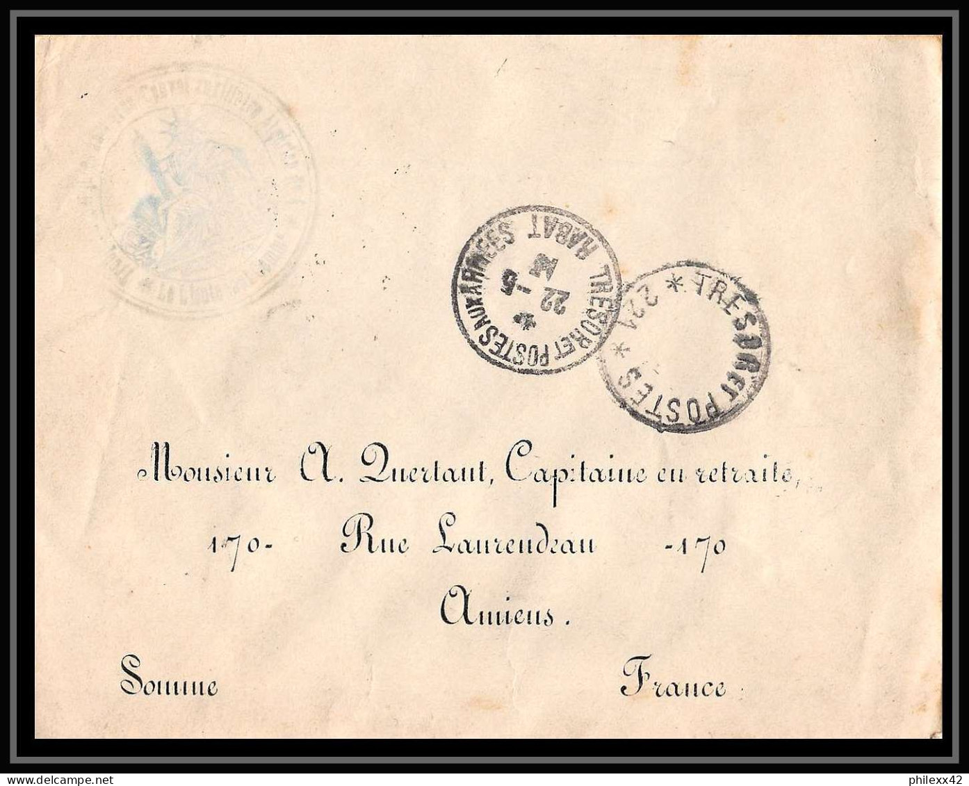 0944 Lot 4 Lettre + 1 Devant Zaers Est Commandant De Cercle 1 Lettre Cover Occupation Du Maroc War 1910/1915 - Sammlungen