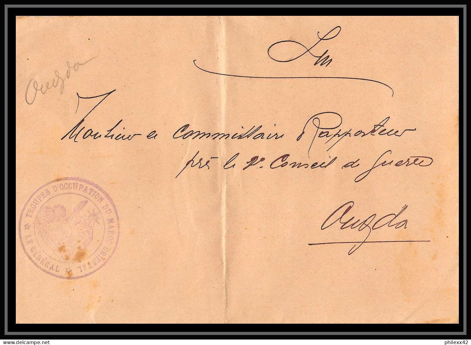 1210 lot 9 lettres France guerre général commandant Oudjda 1915 dont service de santé cover occupation du maroc War