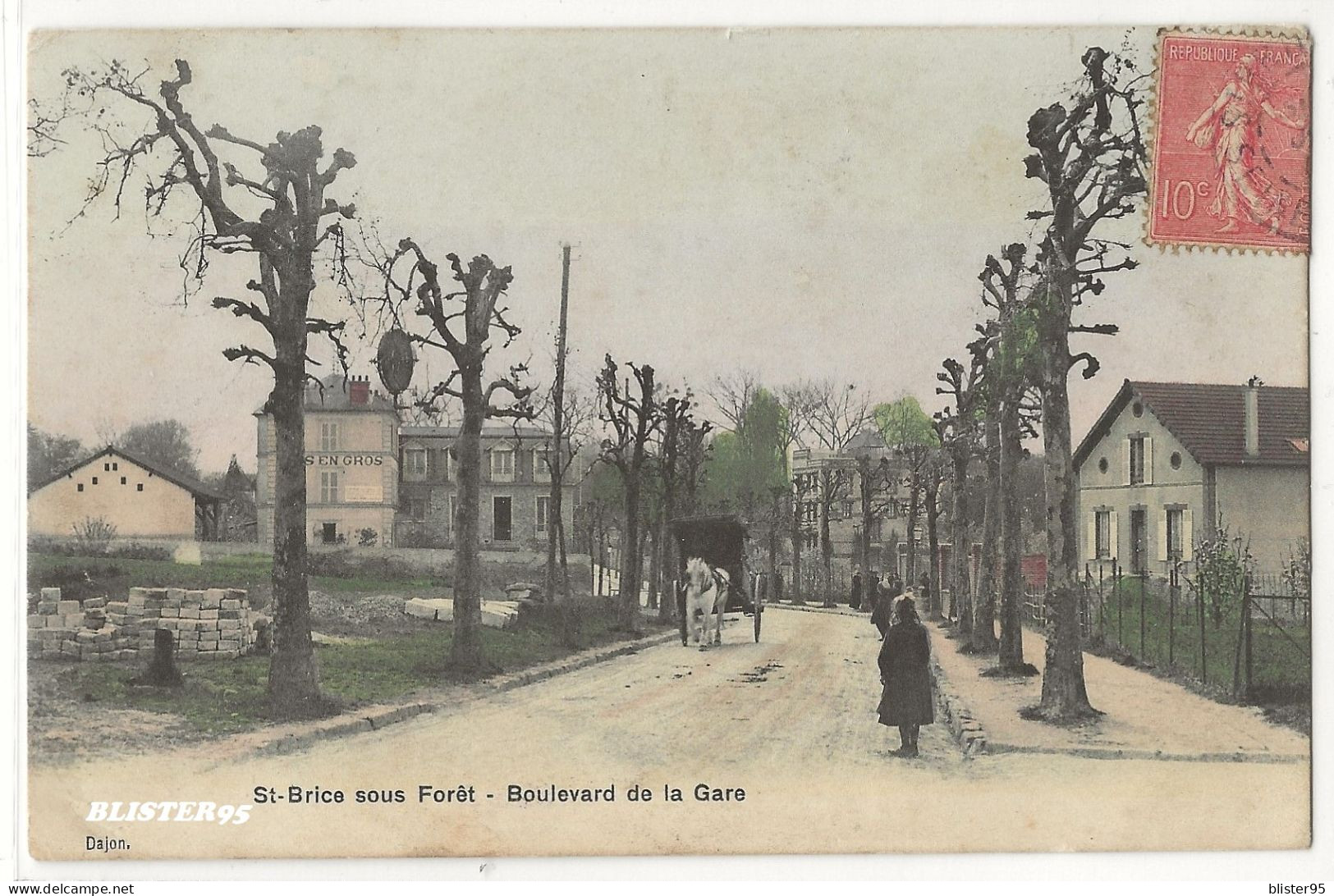 Saint Brice Sous Foret (95) Bd De La Gare , Envoyée En 1908 - Saint-Brice-sous-Forêt