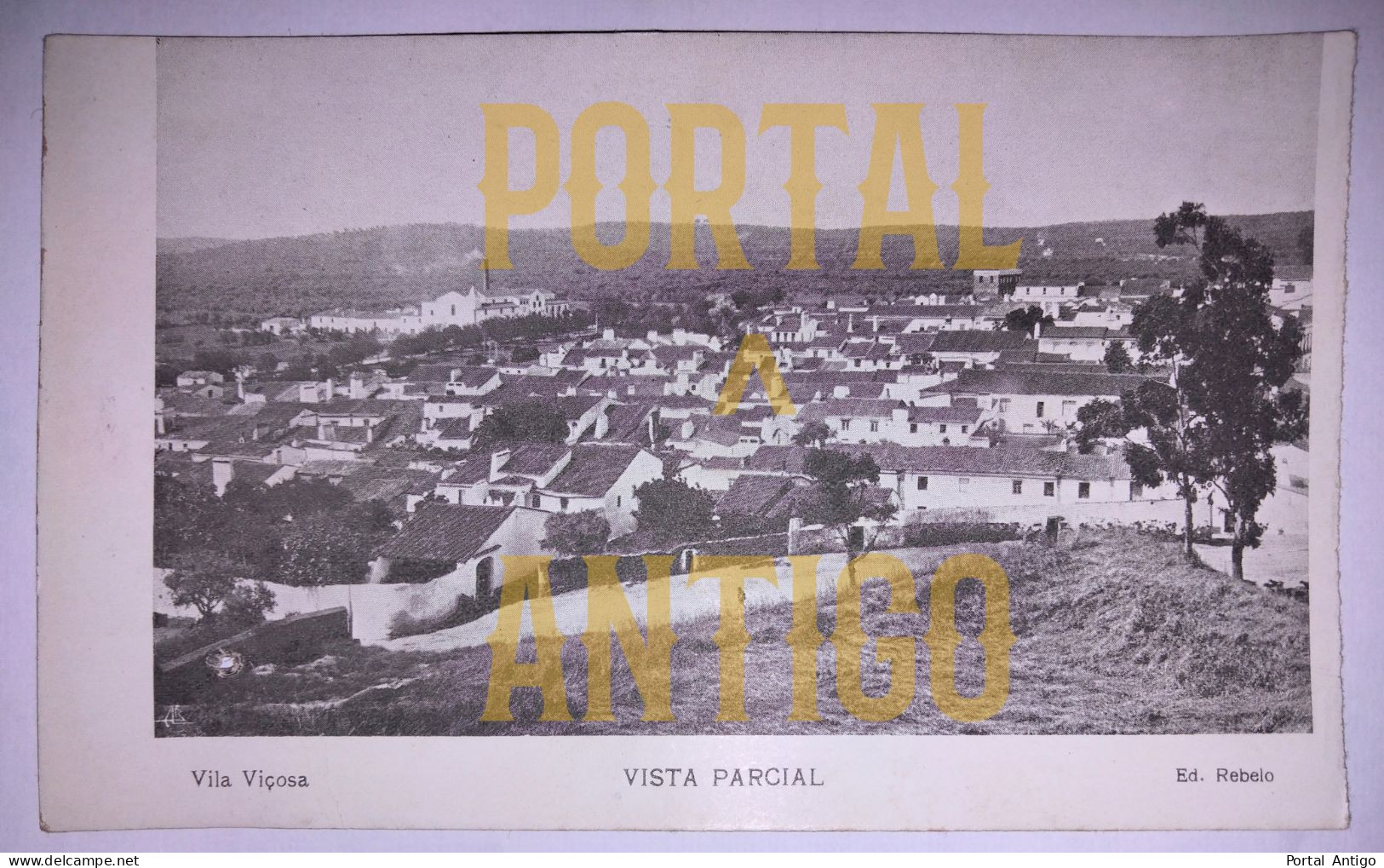 VILA VIÇOSA - VISTA PARCIAL - Évora - Edição Rebelo - Portugal - RARO ( 2 Scans) - Evora