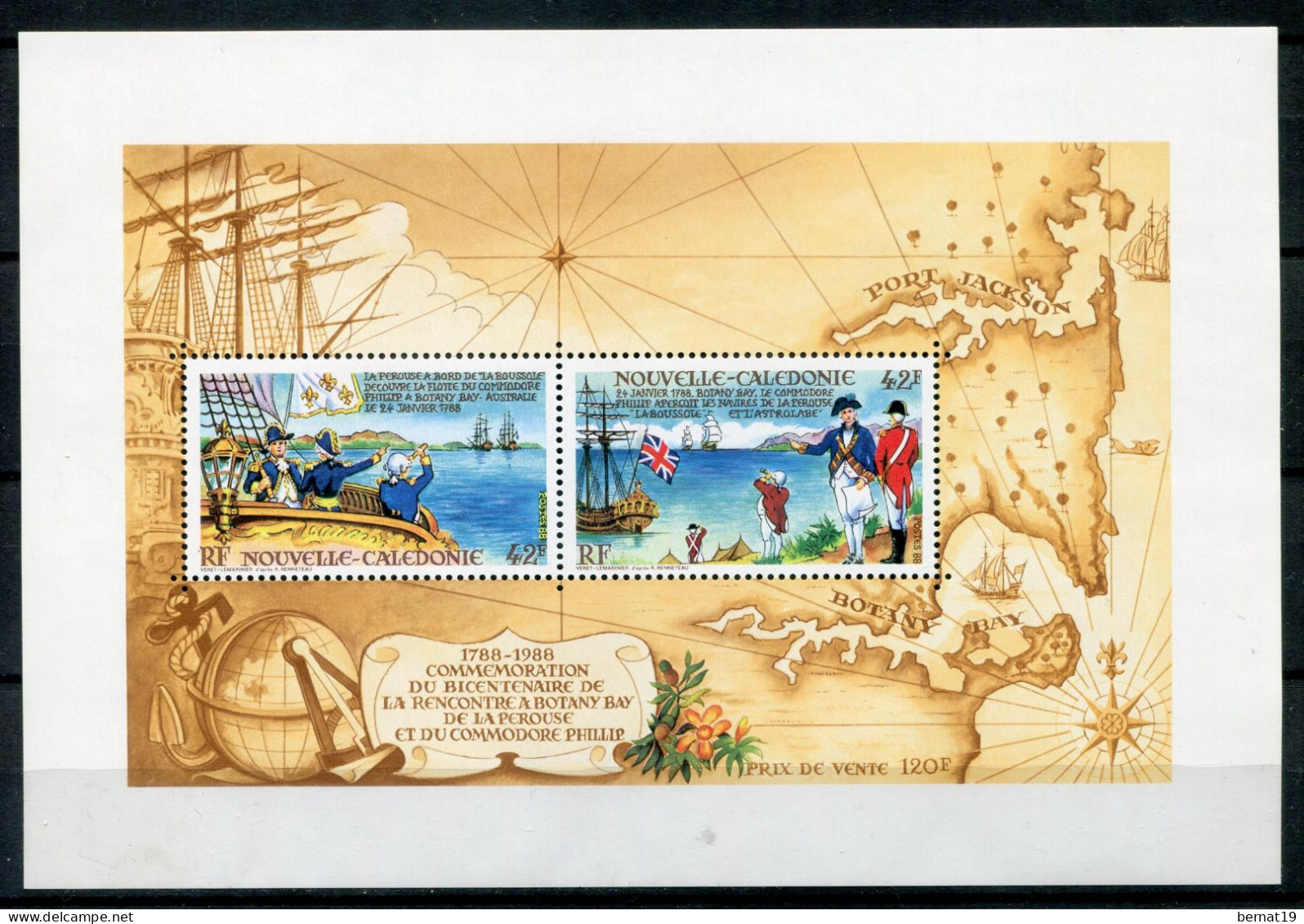 Nueva Caledonia 1988. Yvert Block 8 ** MNH. - Blokken & Velletjes