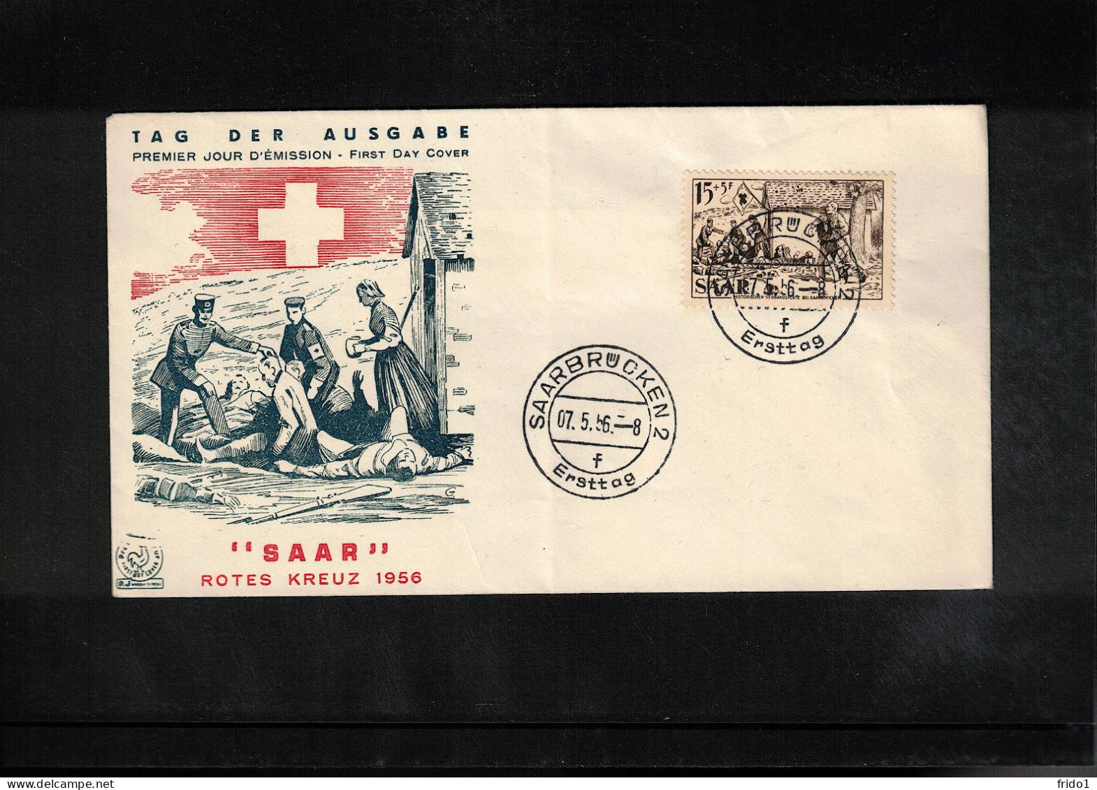 Saar 1956 Rotes Kreuz - Red Cross FDC - FDC