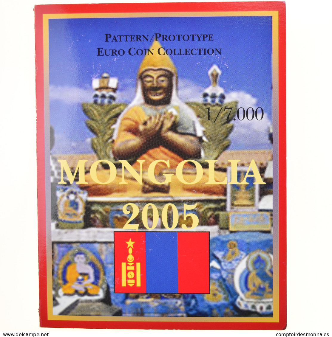 Mongolie, 1 Cent To 2 Euro, 2005, Unofficial Private Coin, FDC - Privatentwürfe