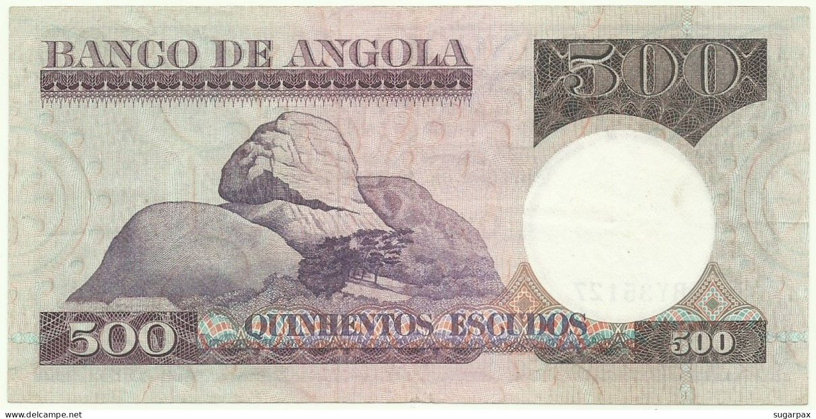 Angola - 500 Escudos - 10.6.1973 - Pick: 107 - Serie BY - Luiz De Camões - PORTUGAL - Angola