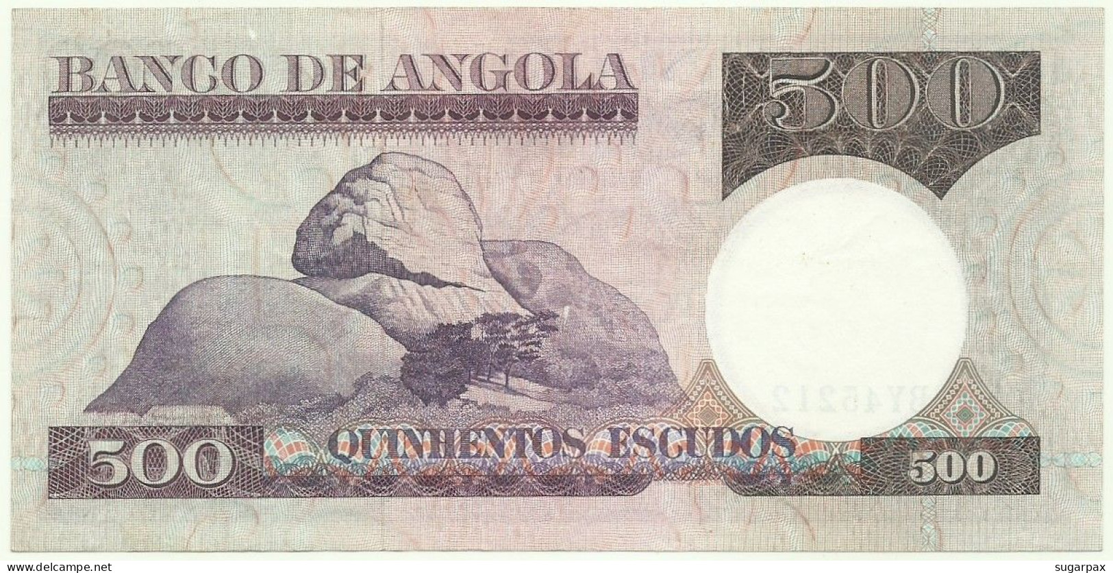 Angola - 500 Escudos - 10.6.1973 - Pick: 107 - Serie BY - Luiz De Camões - PORTUGAL - Angola