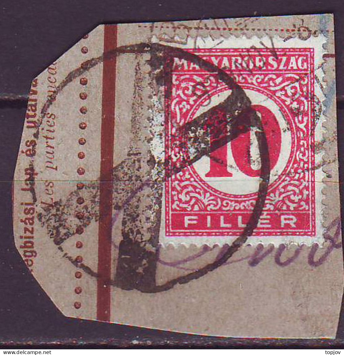 HUNGARY - PORTO - SPEC. CANCEL  ??? - 1929 - Postage Due