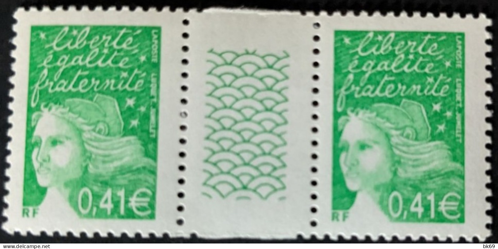 3448a** En Paire Sans Bandes De Phosphore Cote 90.00€ - Unused Stamps