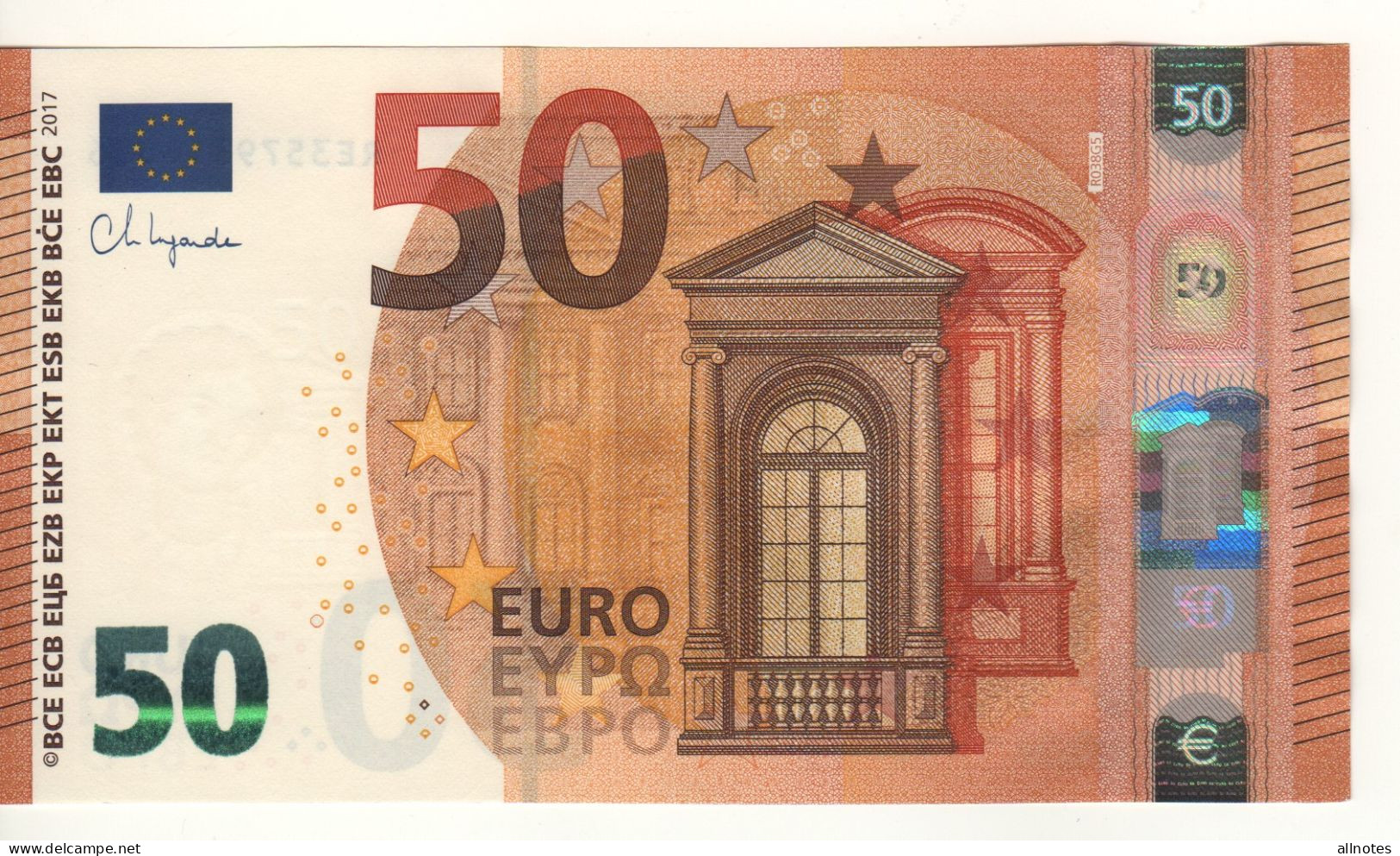 50 EURO     Ch.Lagarde     R 038 G5  RE3579318506  /  FDS - UNC - 50 Euro