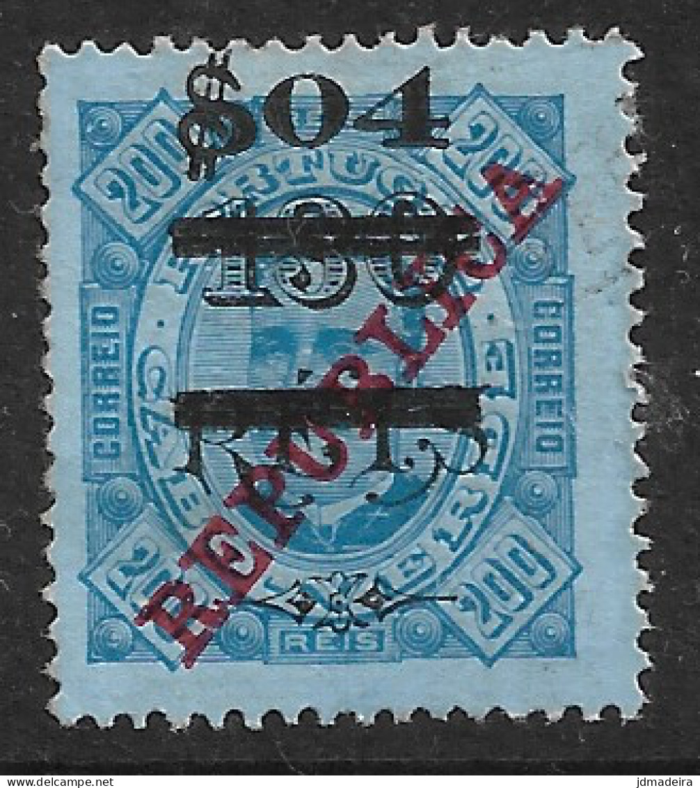 Cabo Verde – 1922 King Carlos Surcharged REPUBLICA $04 Over 130 Réis Over 200 Réis Mint Stamp - Cape Verde
