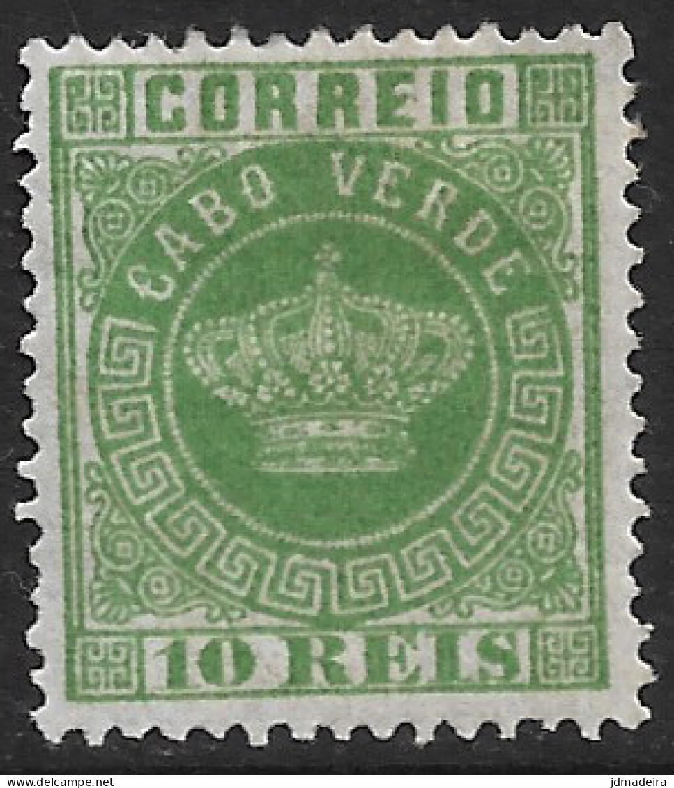 Cabo Verde – 1881 Crown Type 10 Réis Mint Stamp - Kaapverdische Eilanden