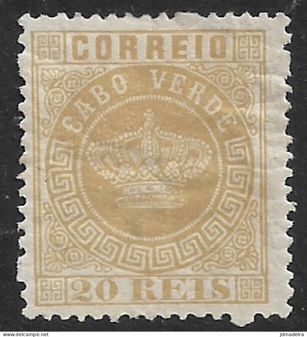 Cabo Verde – 1877 Crown Type 20 Réis Mint Stamp - Kaapverdische Eilanden