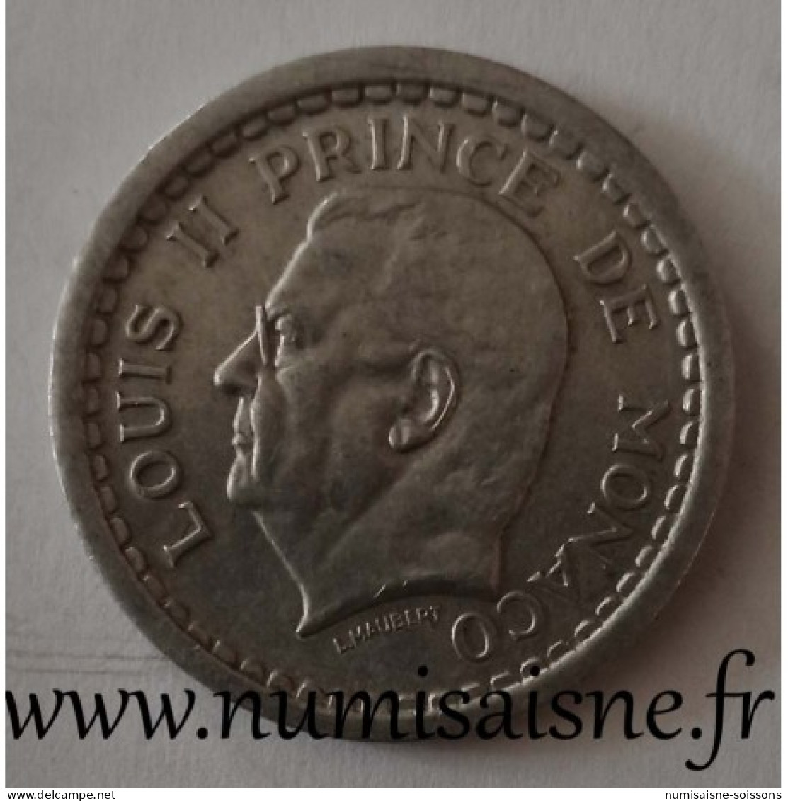 MONACO - KM 121 - 2 FRANCS 1943 - NON DATÉ - LOUIS II - TTB/SUP - 1922-1949 Luigi II