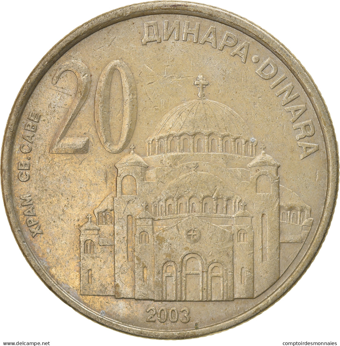 Monnaie, Serbie, 20 Dinara, 2003, TTB, Copper-Nickel-Zinc, KM:38 - Serbien