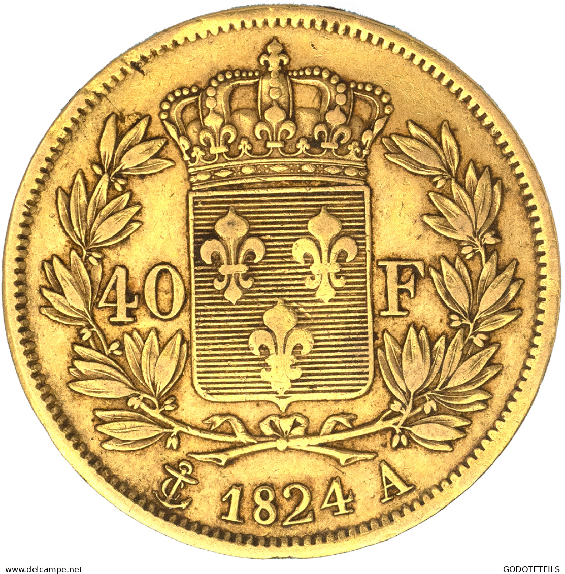 Charles X- 40 Francs 1824 Paris - 40 Francs (gold)