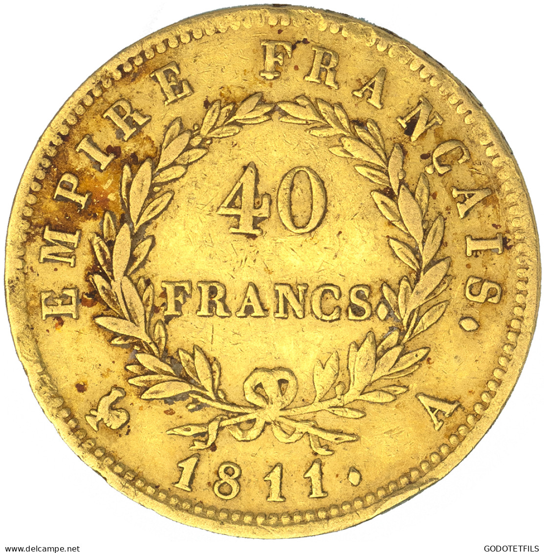 Premier-Empire- 40 Francs Napoléon Ier Tête Laurée 1811 Paris - 40 Francs (goud)