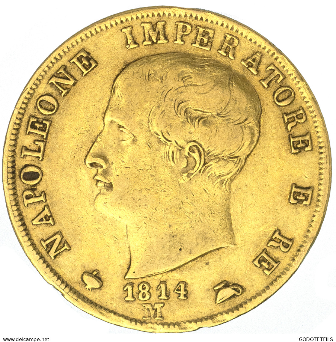 Premier-Empire-Royaume DItalie-Napoléon Ier 40 Lire 1814 Milan - Napoleonic