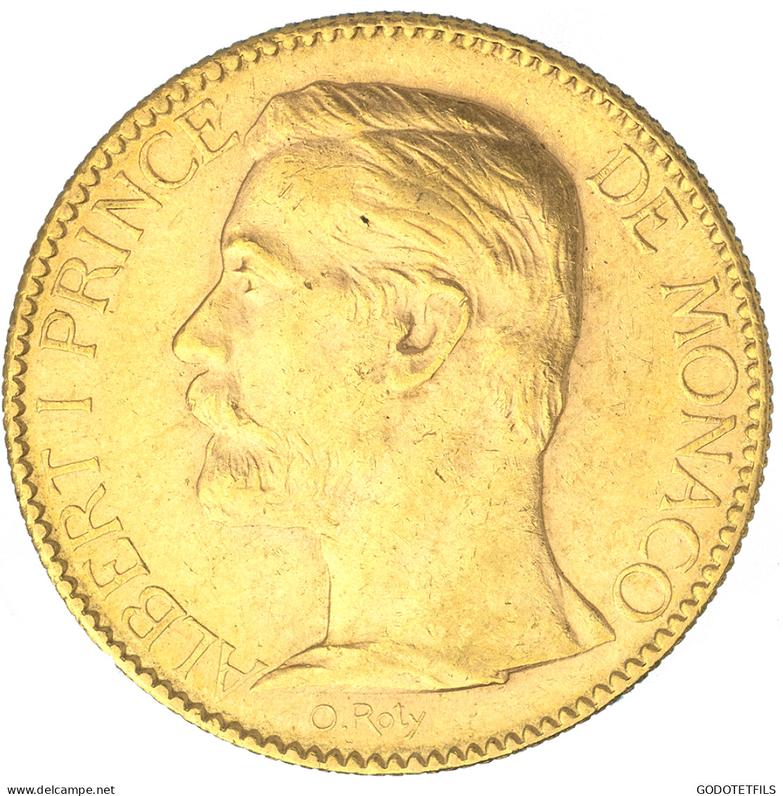 Monaco-100 Francs Or Albert I 1904 Paris - 1819-1922 Honoré V, Charles III, Albert I