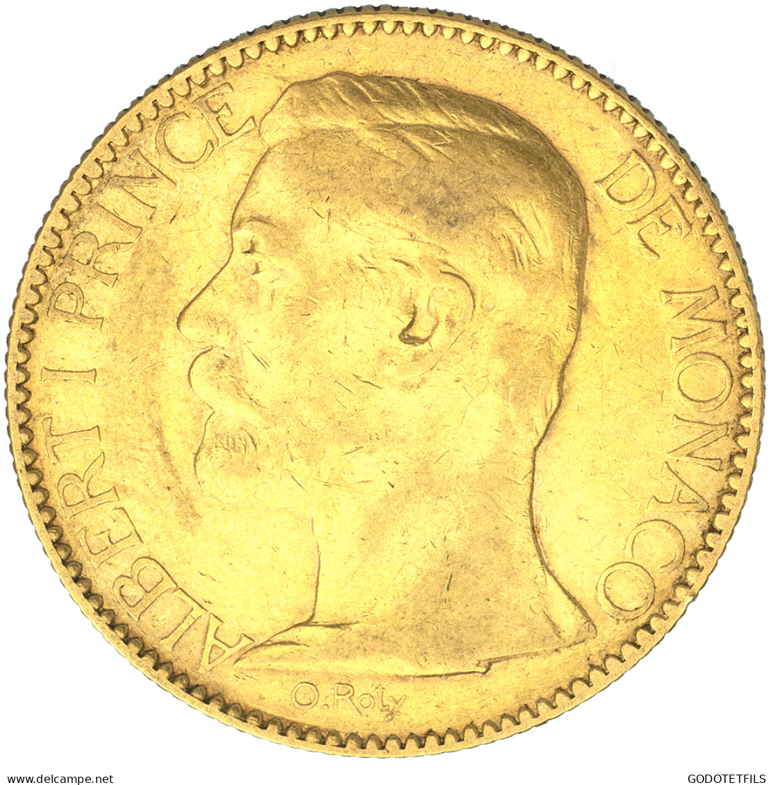 Monaco-100 Francs Or Albert I 1901 Paris - 1819-1922 Honoré V, Charles III, Albert I