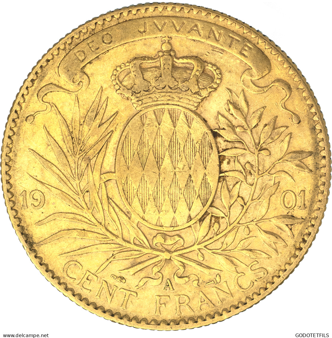 Monaco-100 Francs Or Albert I 1901 Paris - Charles III.