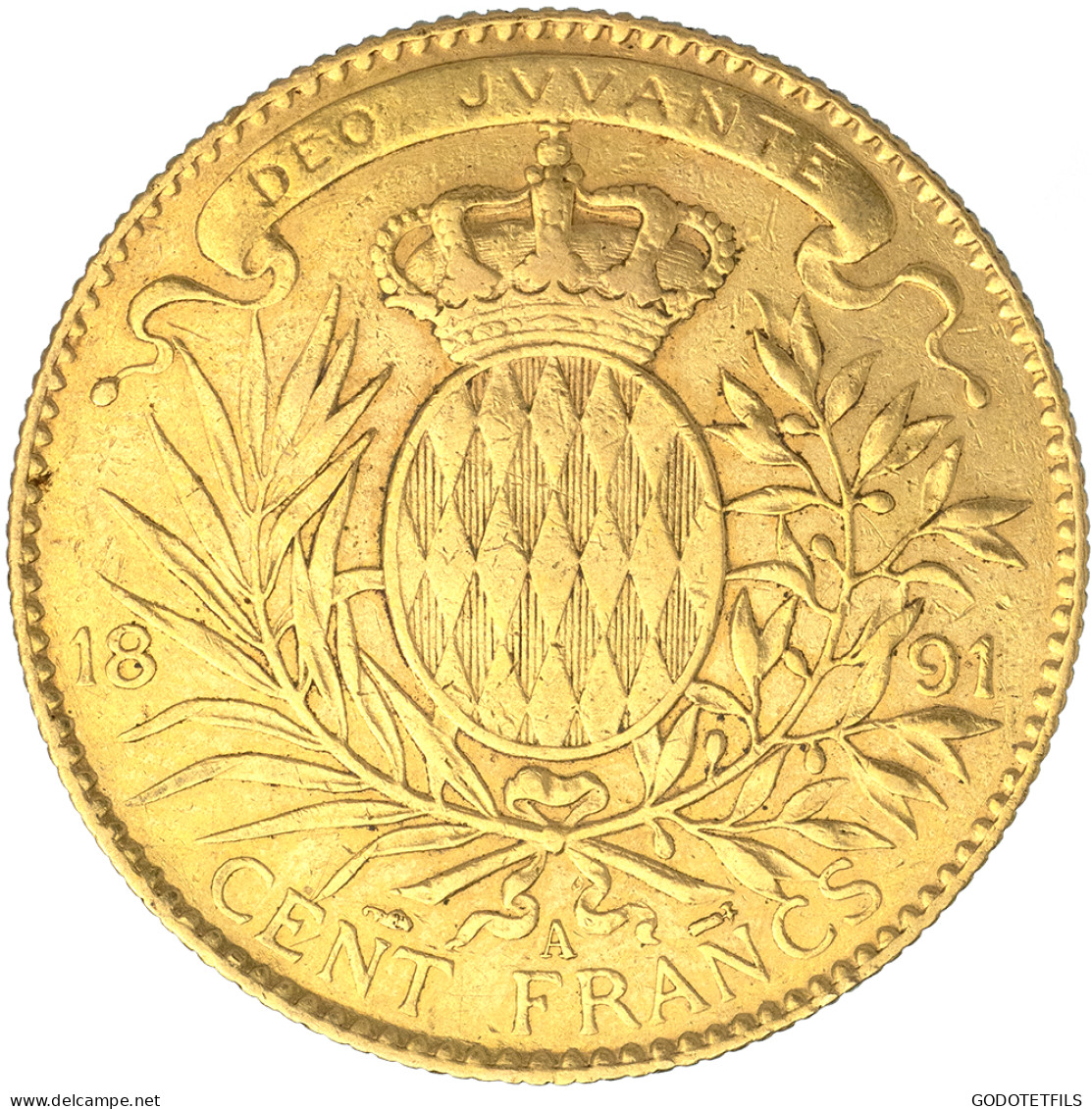 Monaco-100 Francs Or Albert I 1891 Paris - 1819-1922 Onorato V, Carlo III, Alberto I