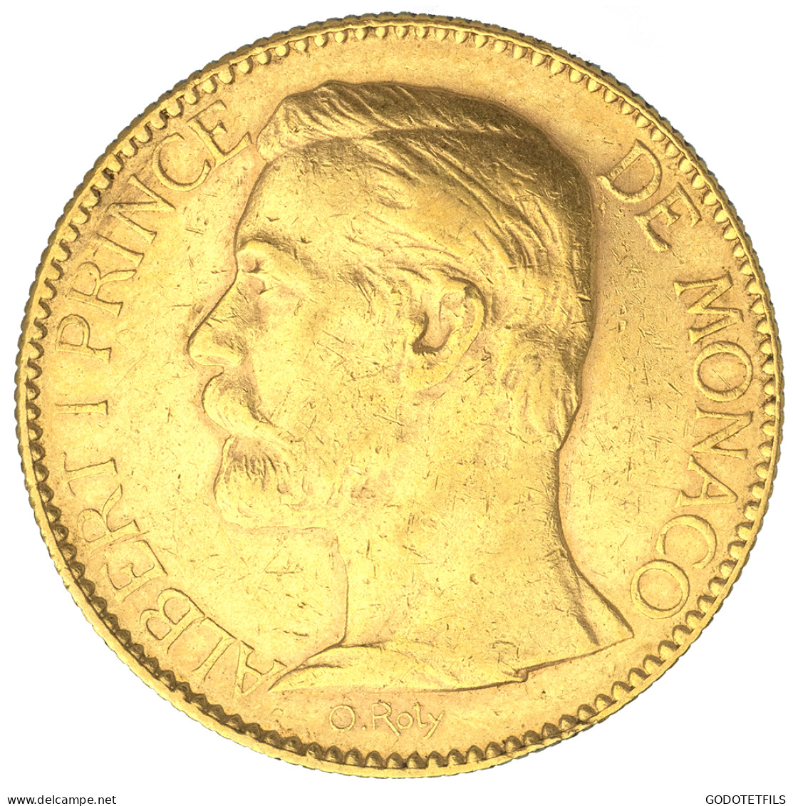 Monaco-100 Francs Or Albert I 1896 Paris - 1819-1922 Honoré V, Charles III, Albert I