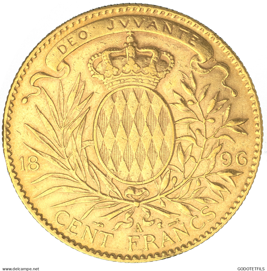 Monaco-100 Francs Or Albert I 1896 Paris - 1819-1922 Honoré V, Charles III, Albert I