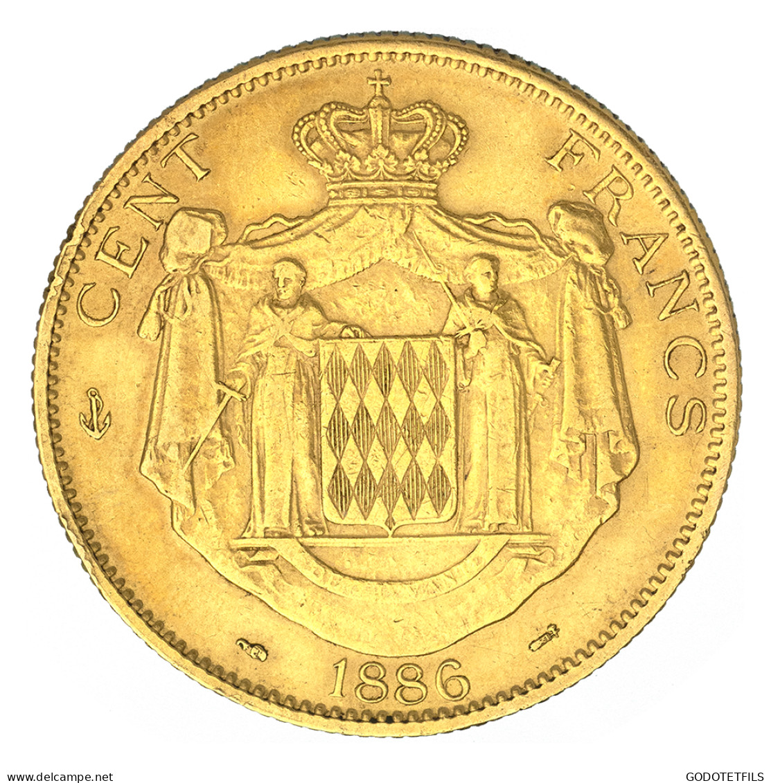 Monaco- 100 Francs Charles III 1886 Paris - 1819-1922 Honoré V, Charles III, Albert I