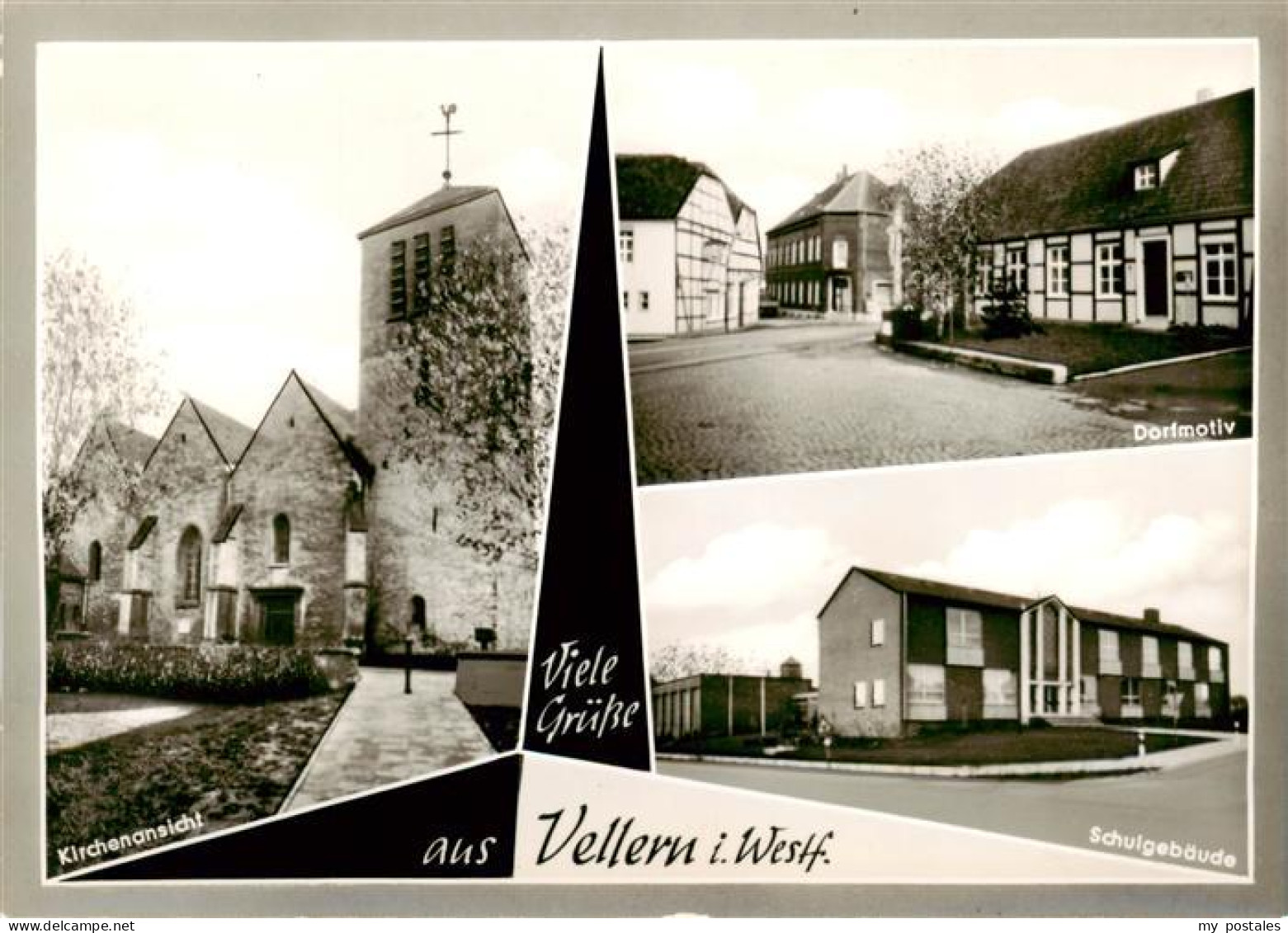 73873496 Vellern Kirche Dorfmotiv Schulgebaeude Vellern - Beckum