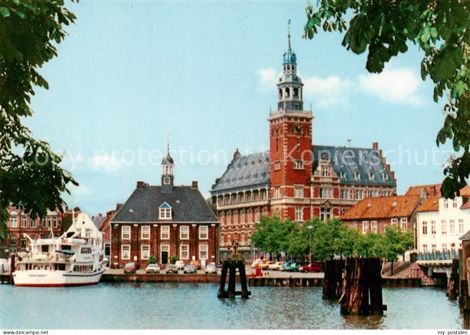 73839535 Leer Ostfriesland Hafen Mit Rathaus Leer Ostfriesland - Leer