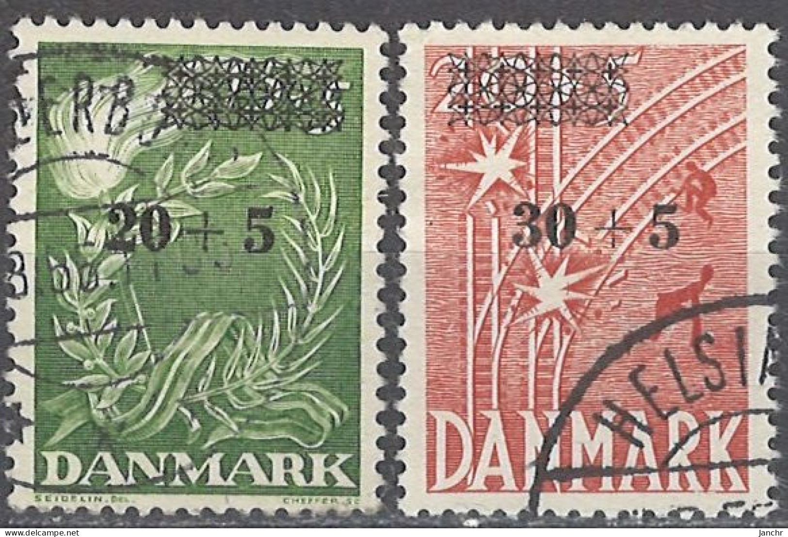 Denmark 1955. Mi.Nr. 353-354, Used O - Oblitérés