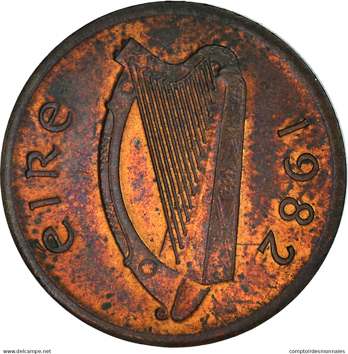Monnaie, IRELAND REPUBLIC, 1/2 Penny, 1982, TB+, Bronze, KM:19 - Ireland