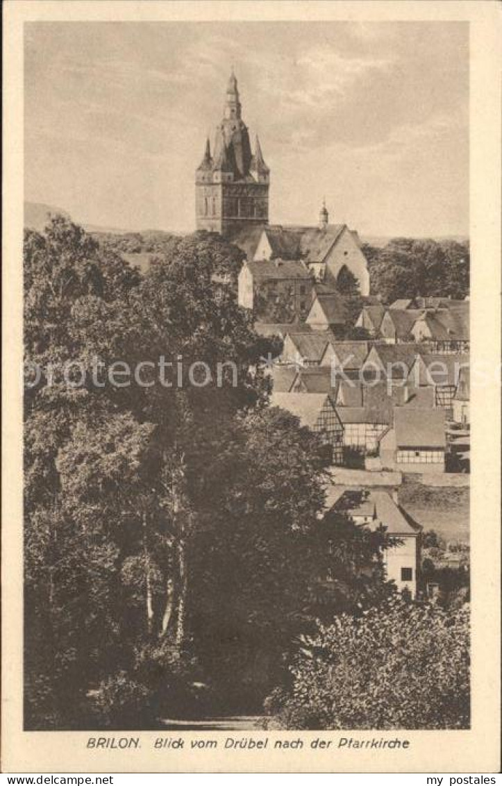 71861689 Brilon Blick Vom Druebel Nach Der Pfarrkirche Brilon - Brilon