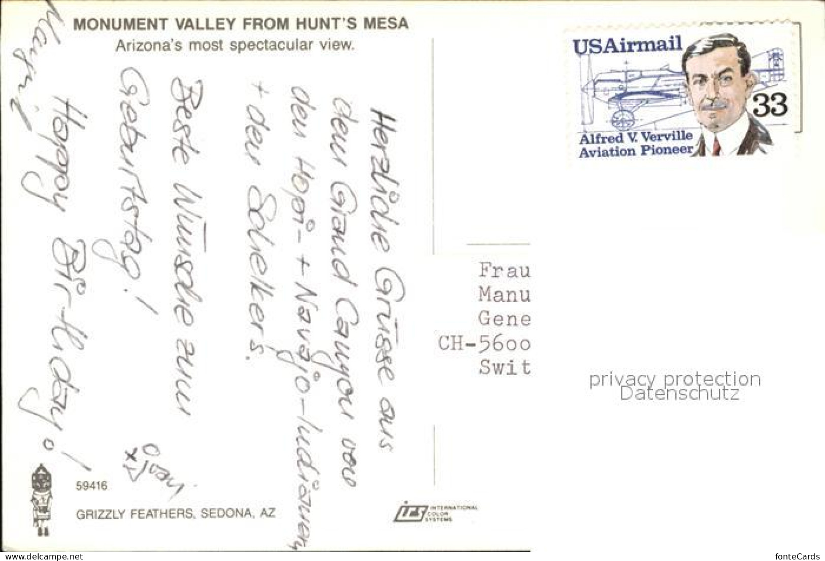 72582730 Arizona_US-State Monument Valley From Hunts Mesa - Otros & Sin Clasificación