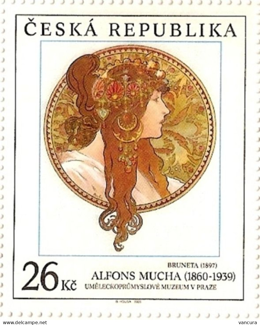 ** 277 Czech Republic Alfons Mucha Brunette 2000 - Unused Stamps