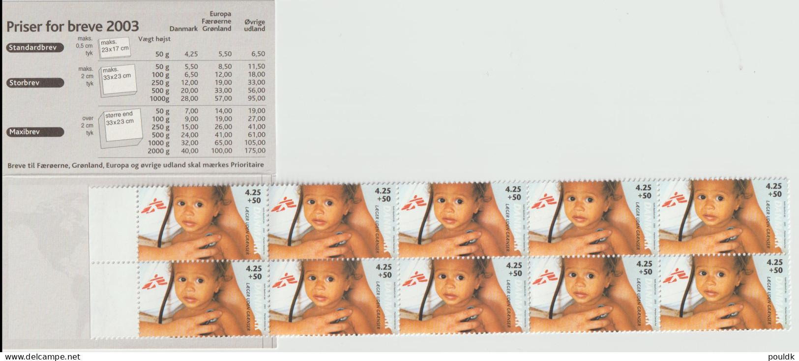 Denmark 2003 Médecins Sans Frontières Welfare Stamps Booklet MNH/**. Postal Weight Approx 0,049 Kg. Please Read - Booklets