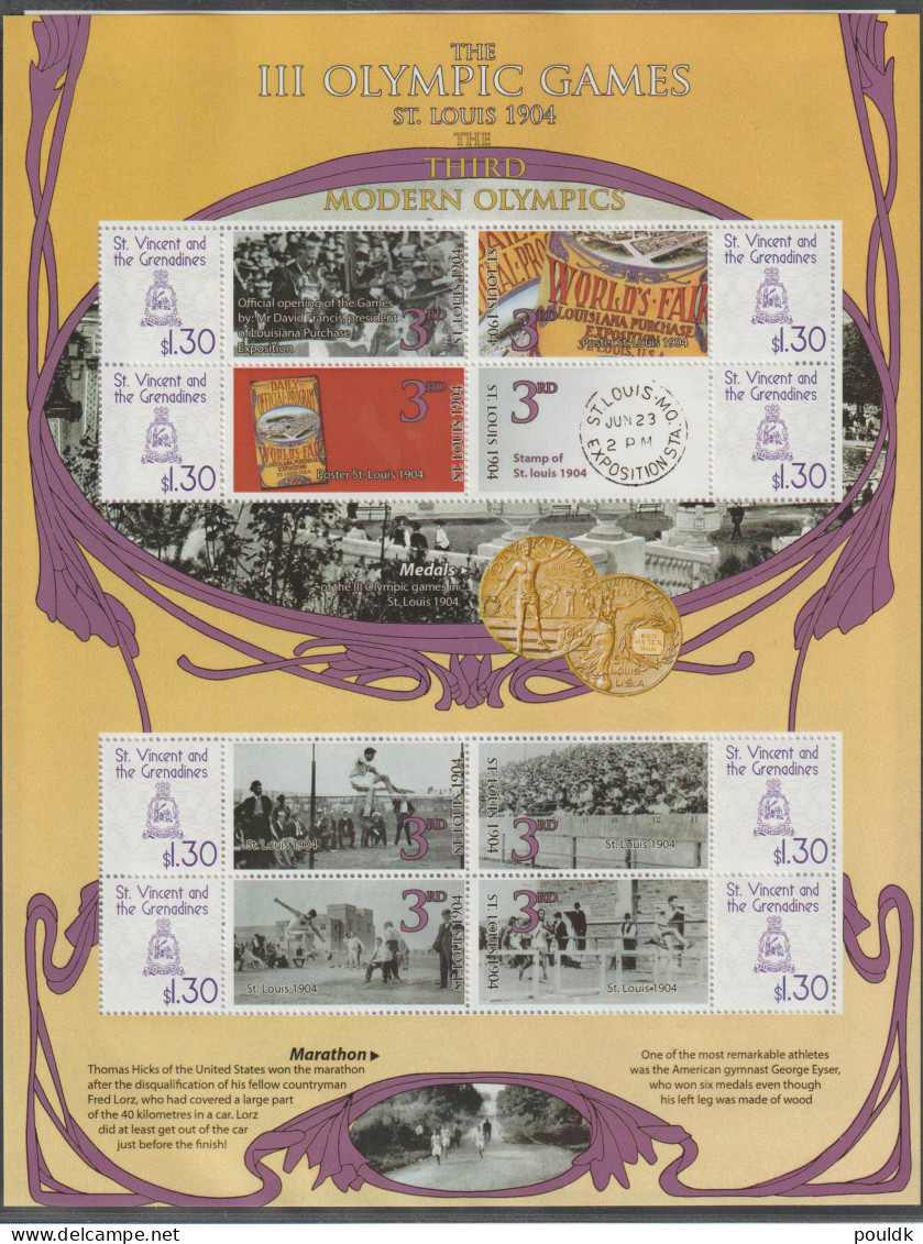 St.Vincent And The Grenadines 2016 The III. Olympic Games In 1904 St. Louis A4 Sized Souvenir Sheet MNH/** - Estate 1904: St-Louis
