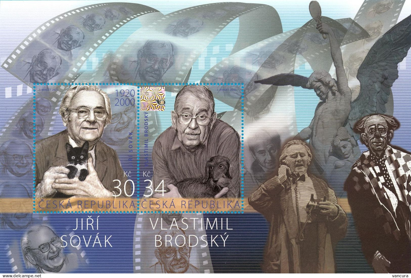 ** A 1091 - 1092 Czech Republic J. Sovak And V. Brodsky 2020 Cat Dog - Theater