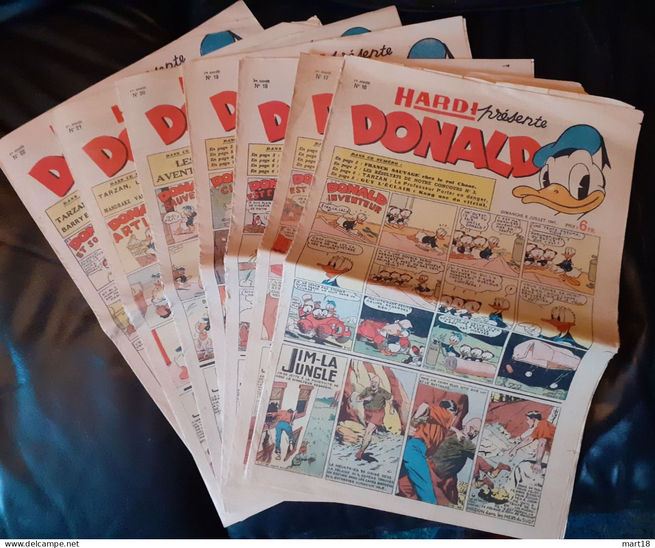 7 Journaux - Hardi Présente DONALD - 1947 - BD - N° : 16 à 22 - - A