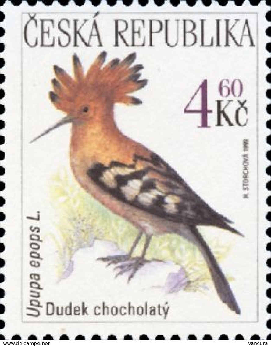 210 Czech Republic Hoopoe 1999 - Unused Stamps