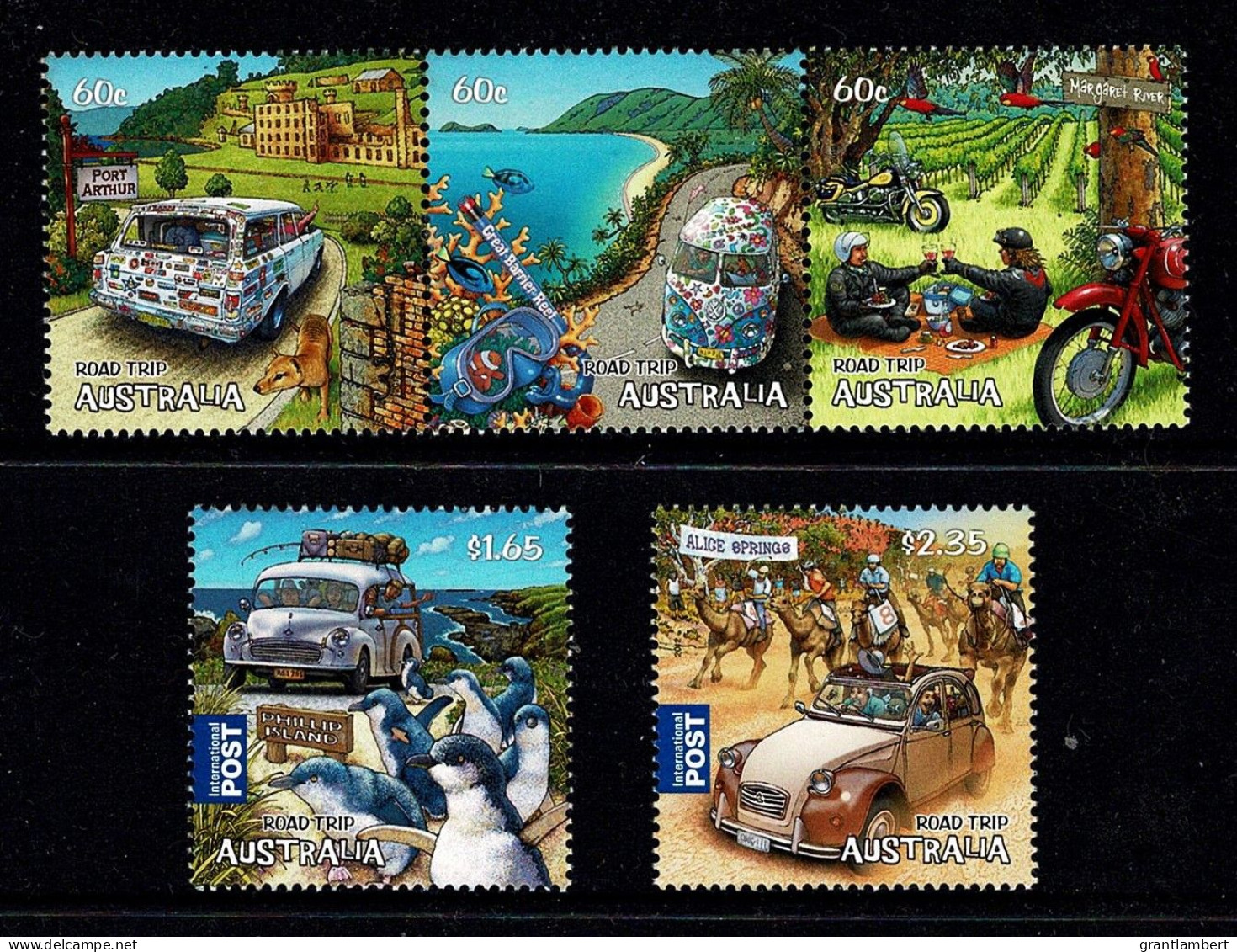 Australia 2012 Road Trip  Set Of 5 MNH - Mint Stamps