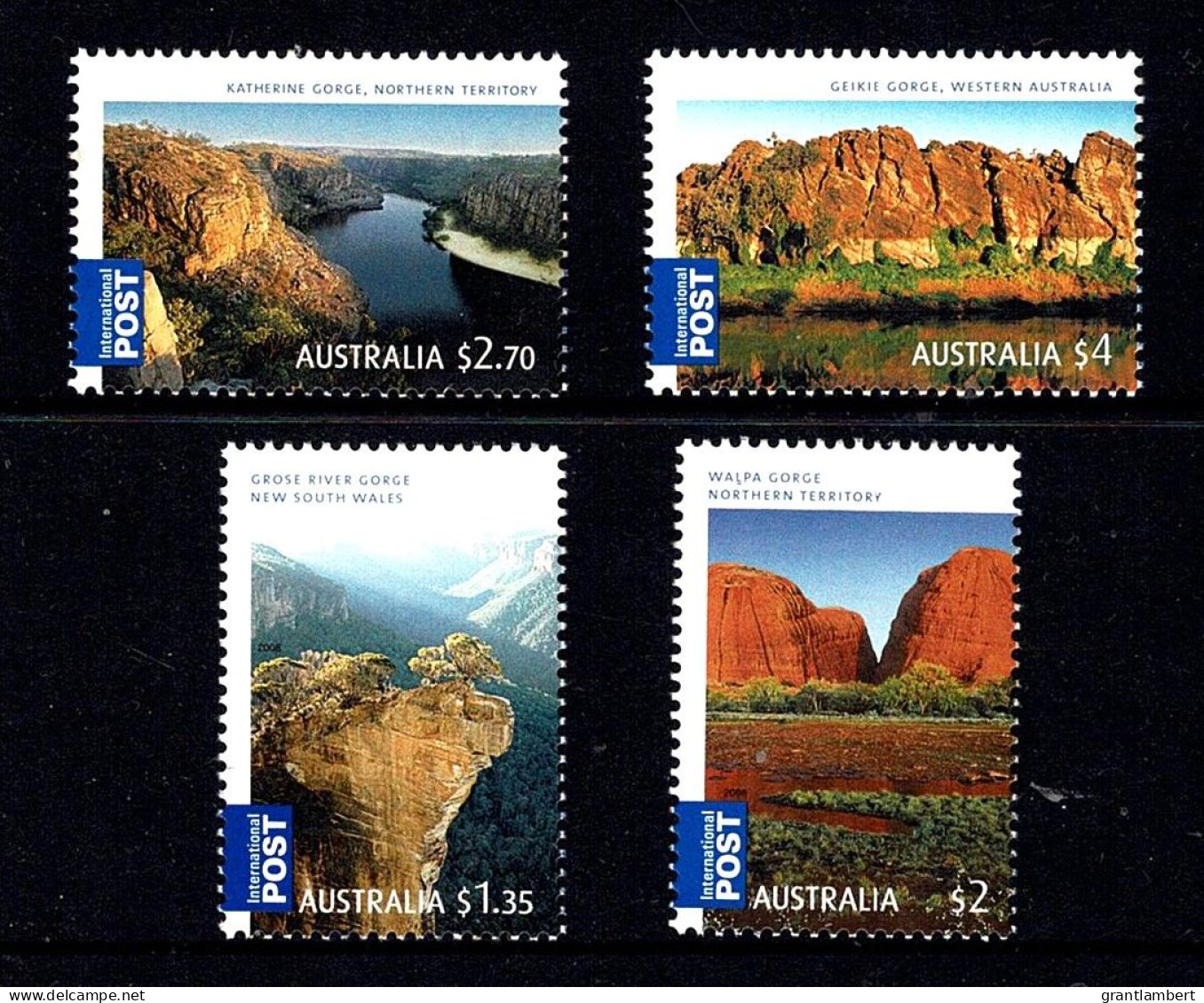Australia 2008 Gorges  Set Of 4 MNH - Mint Stamps