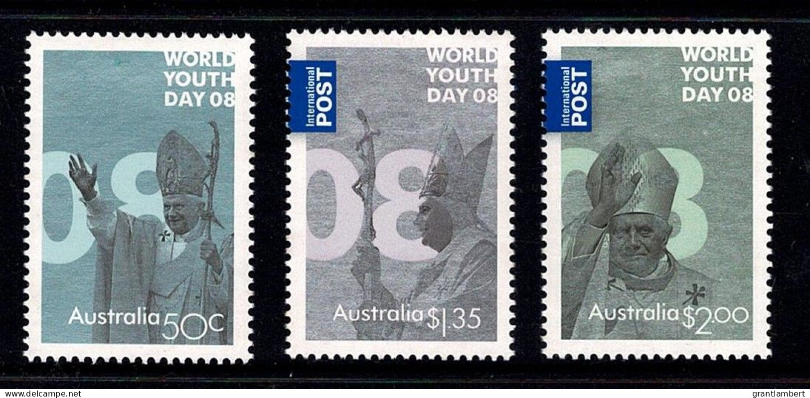 Australia 2008 World Youth Day - Pope  Set Of 3 MNH - Mint Stamps