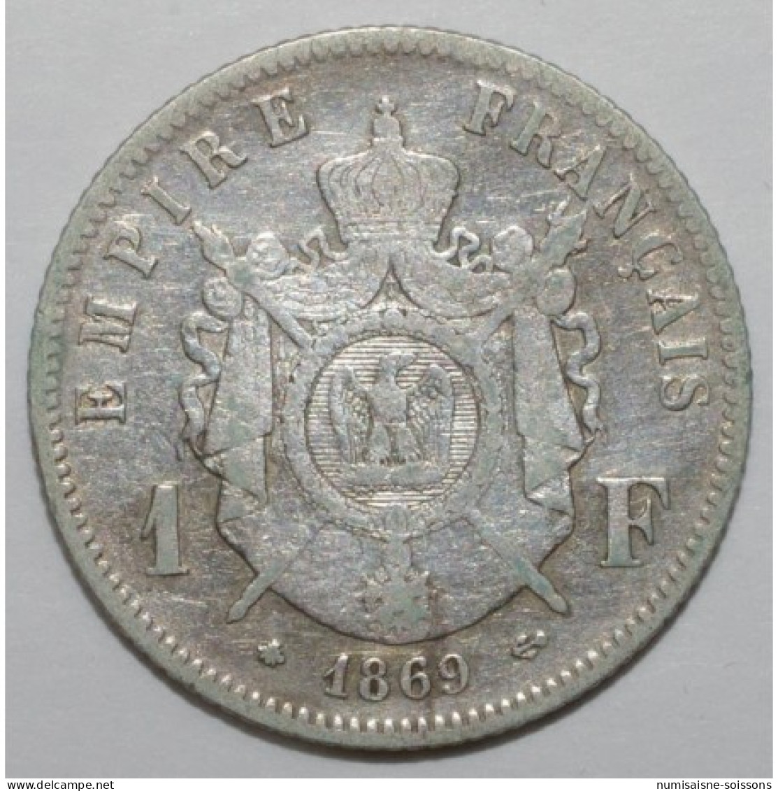 GADOURY 463 - 1 FRANC 1869 A TYPE NAPOLEON III Tête Laurée - TB+ - KM 806.1 - 1 Franc