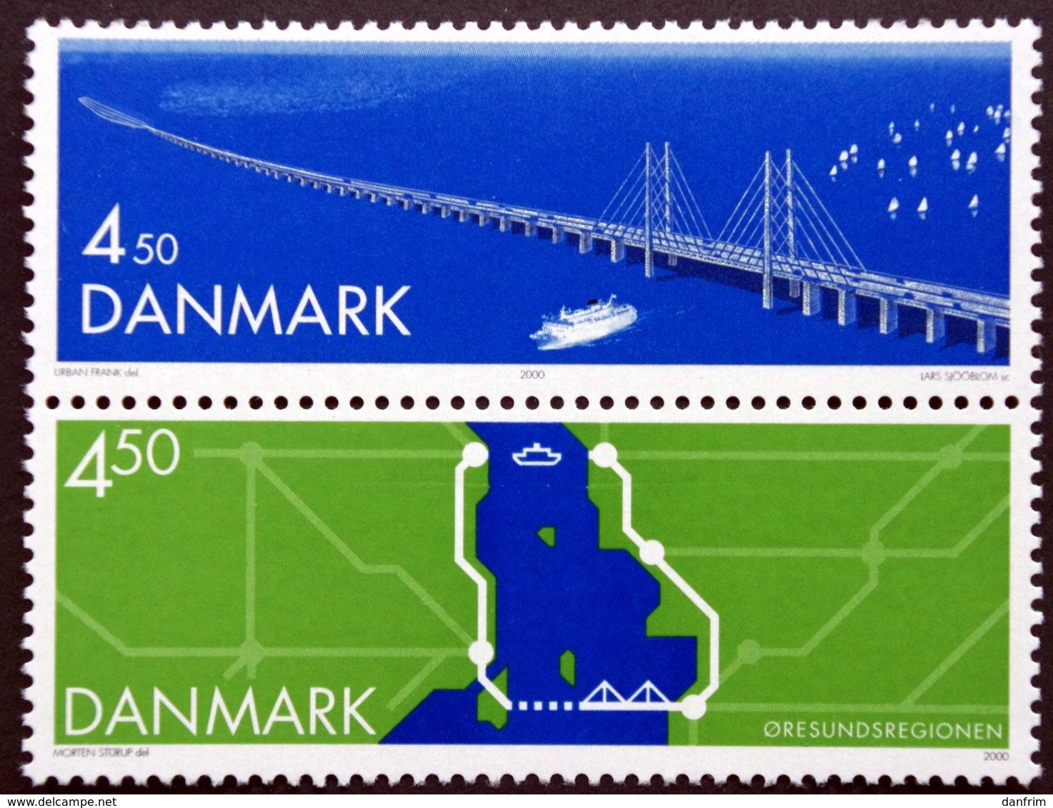 Denmark 2000 Oresund Bridge  MiNr.1253-54  MNH (**) ( Lot  L 796 ) - Neufs