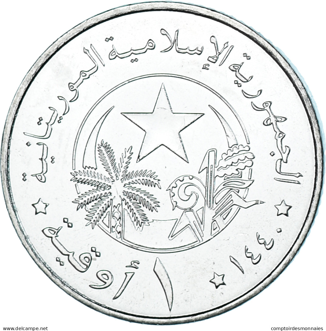 Monnaie, Mauritanie, Ouguiya, 2018, SPL, Nickel Plaqué Acier, KM:12 - Mauritanie