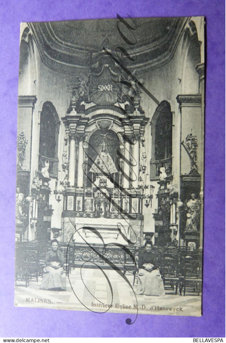 Mechelen Kerk Hanswijck Interieur Feldpost 27-08-1917  Zugelassen Naar Meulemans Pl St Denis Forest 14-18 - Oorlog 1914-18