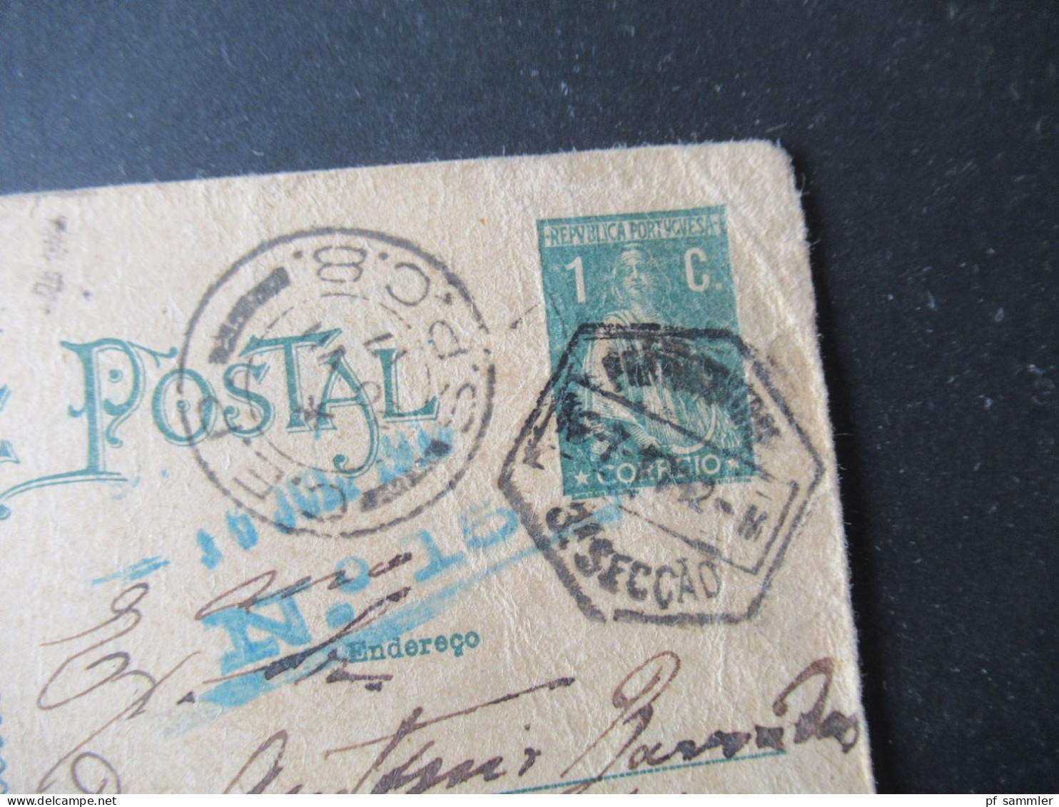 Portugal 1917 GA 1.WK Nach Frankreich Mit 2x Zensurstempel C.E.P. S.P.C. 8 Und C.E.P. S.P.C. 15 - Madère